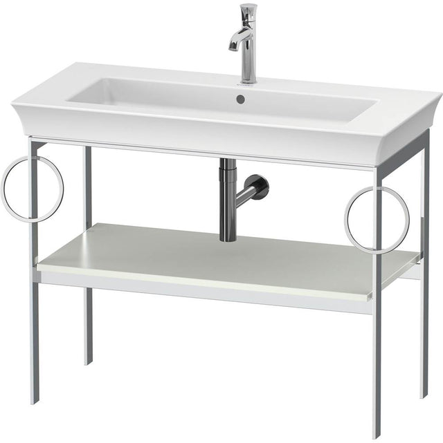 Duravit - White Tulip Floorstanding Metal Console - White Satin Matte