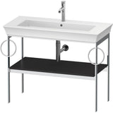 Duravit - White Tulip Floorstanding Metal Console - Graphite Satin Matte