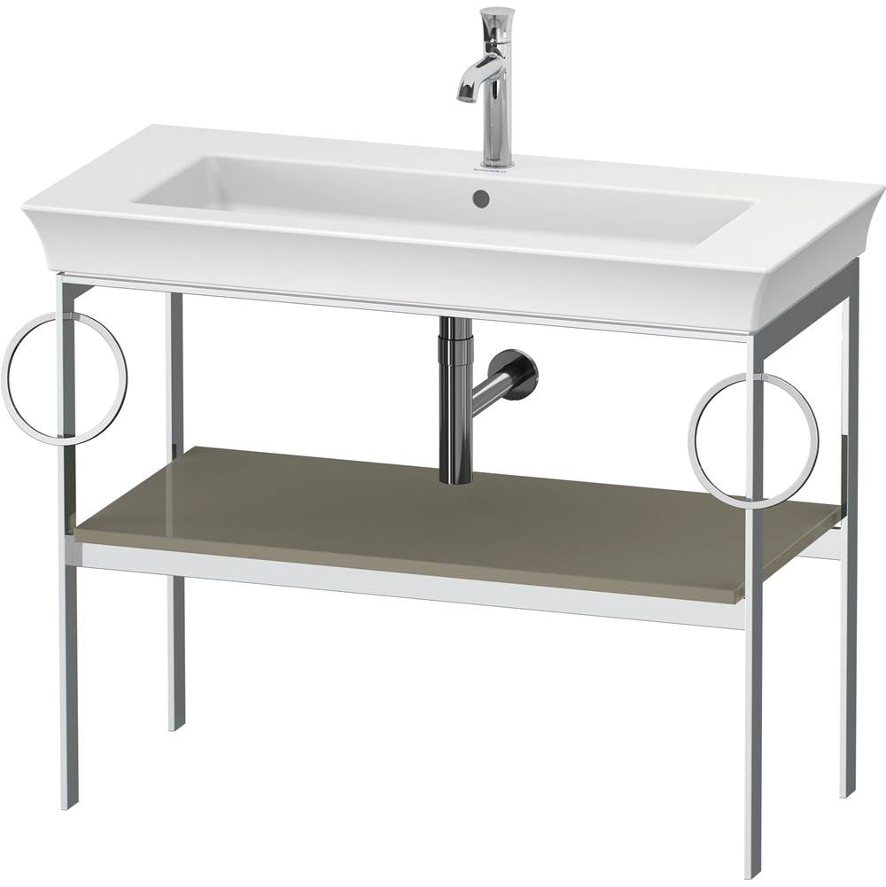 Duravit - White Tulip Floorstanding Metal Console - Stone Gray High Gloss