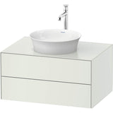 Duravit - White Tulip Wall-Mounted Vanity Unit White Satin Matte - White Satin Matte