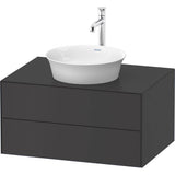 Duravit - White Tulip Wall-Mounted Vanity Unit Graphite Satin Matte - Graphite Satin Matte