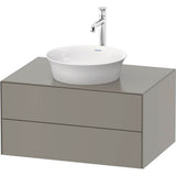 Duravit - White Tulip Wall-Mounted Vanity Unit Stone Gray Satin Matte - Stone Gray Satin Matte