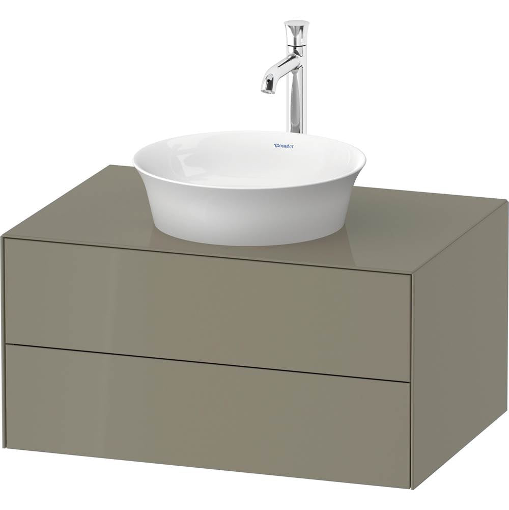 Duravit - White Tulip Wall-Mounted Vanity Unit Stone Gray High Gloss - Stone Gray High Gloss