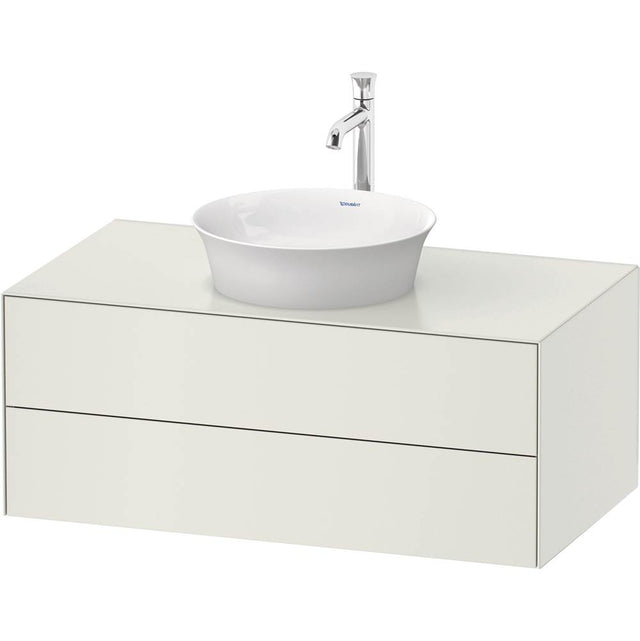 Duravit - White Tulip Wall-Mounted Vanity Unit White Satin Matte - White Satin Matte