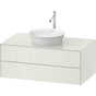 Duravit - White Tulip Wall-Mounted Vanity Unit White Satin Matte - White Satin Matte