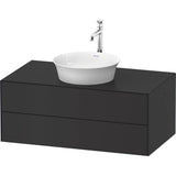 Duravit - White Tulip Wall-Mounted Vanity Unit Graphite Satin Matte - Graphite Satin Matte