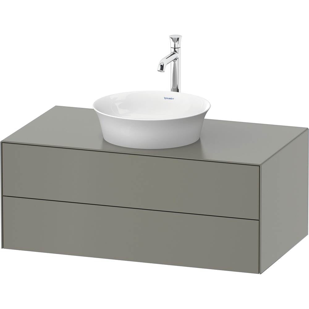 Duravit - White Tulip Wall-Mounted Vanity Unit Stone Gray Satin Matte - Stone Gray Satin Matte