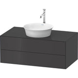 Duravit - White Tulip Wall-Mounted Vanity Unit Graphite High Gloss - Graphite High Gloss