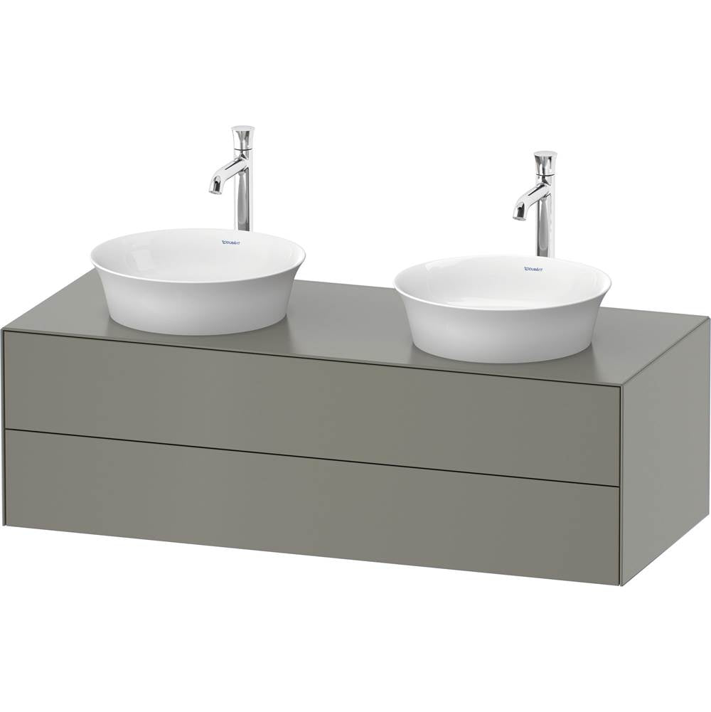 Duravit - White Tulip Wall-Mounted Vanity Unit Stone Gray - Stone Gray Satin Matte
