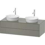 Duravit - White Tulip Wall-Mounted Vanity Unit Stone Gray - Stone Gray Satin Matte