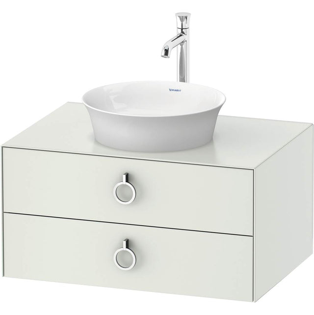 Duravit - White Tulip Wall-Mounted Vanity Unit White Satin Matte - White Satin Matte