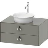 Duravit - White Tulip Wall-Mounted Vanity Unit Stone Gray Satin Matte - Stone Gray Satin Matte