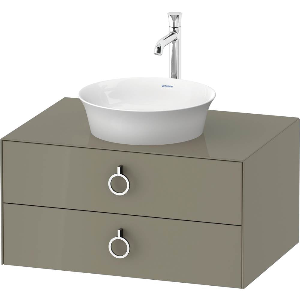 Duravit - White Tulip Wall-Mounted Vanity Unit Stone Gray High Gloss - Stone Gray High Gloss