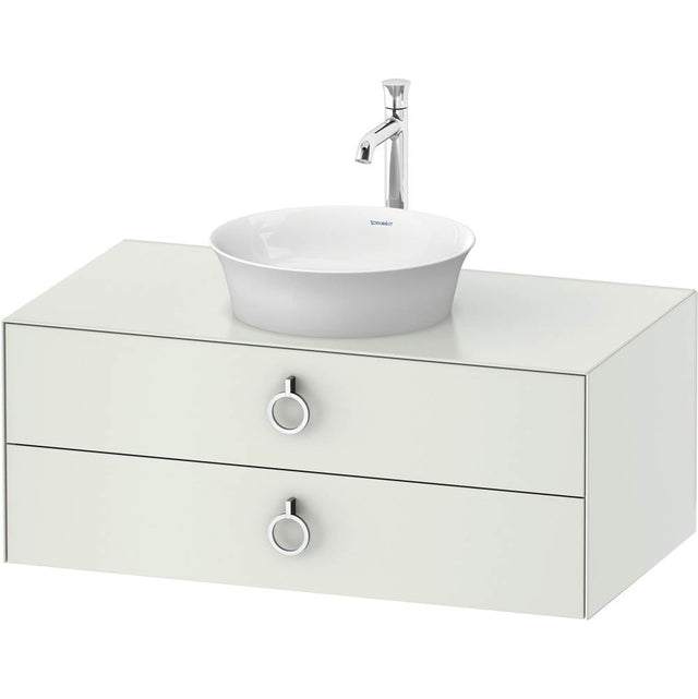 Duravit - White Tulip Wall-Mounted Vanity Unit White Satin Matte - White Satin Matte