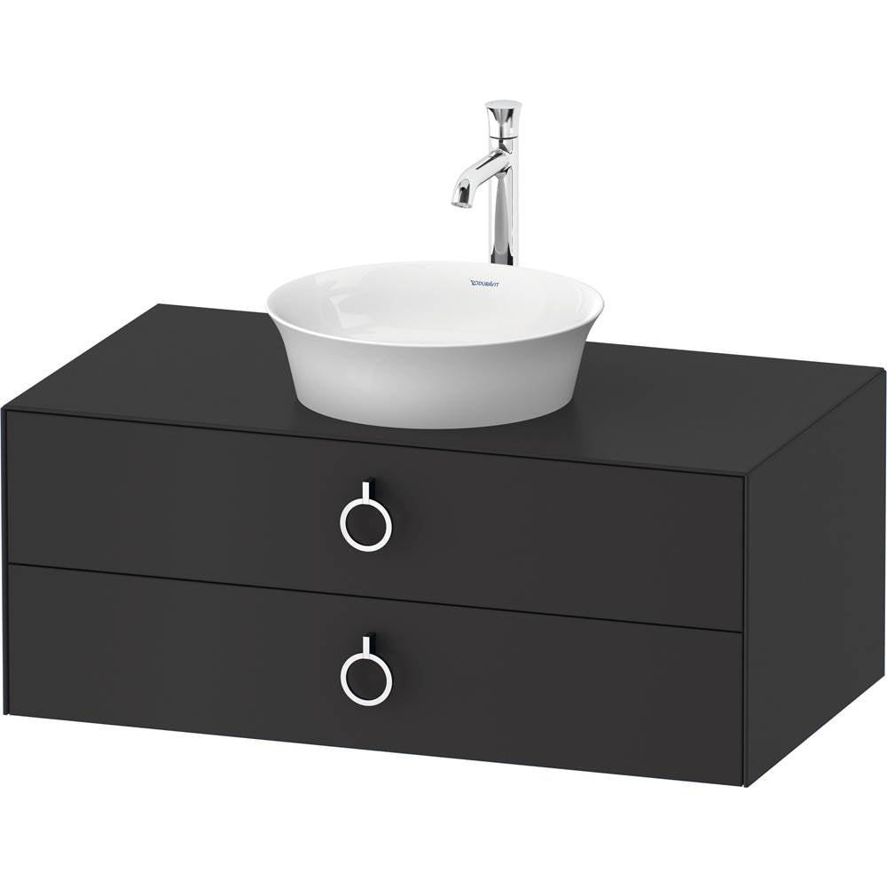 Duravit - White Tulip Wall-Mounted Vanity Unit Graphite Satin Matte - Graphite Satin Matte