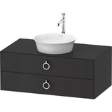 Duravit - White Tulip Wall-Mounted Vanity Unit Graphite Satin Matte - Graphite Satin Matte