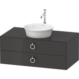 Duravit - White Tulip Wall-Mounted Vanity Unit Graphite High Gloss - Graphite High Gloss