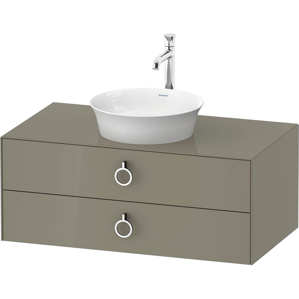 Duravit - White Tulip Wall-Mounted Vanity Unit Stone Gray High Gloss - Stone Gray High Gloss