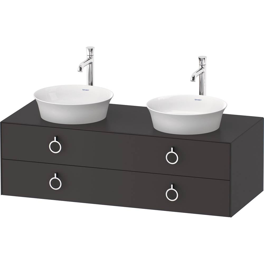 Duravit - White Tulip Wall-Mounted Vanity Unit Graphite - Graphite Satin Matte