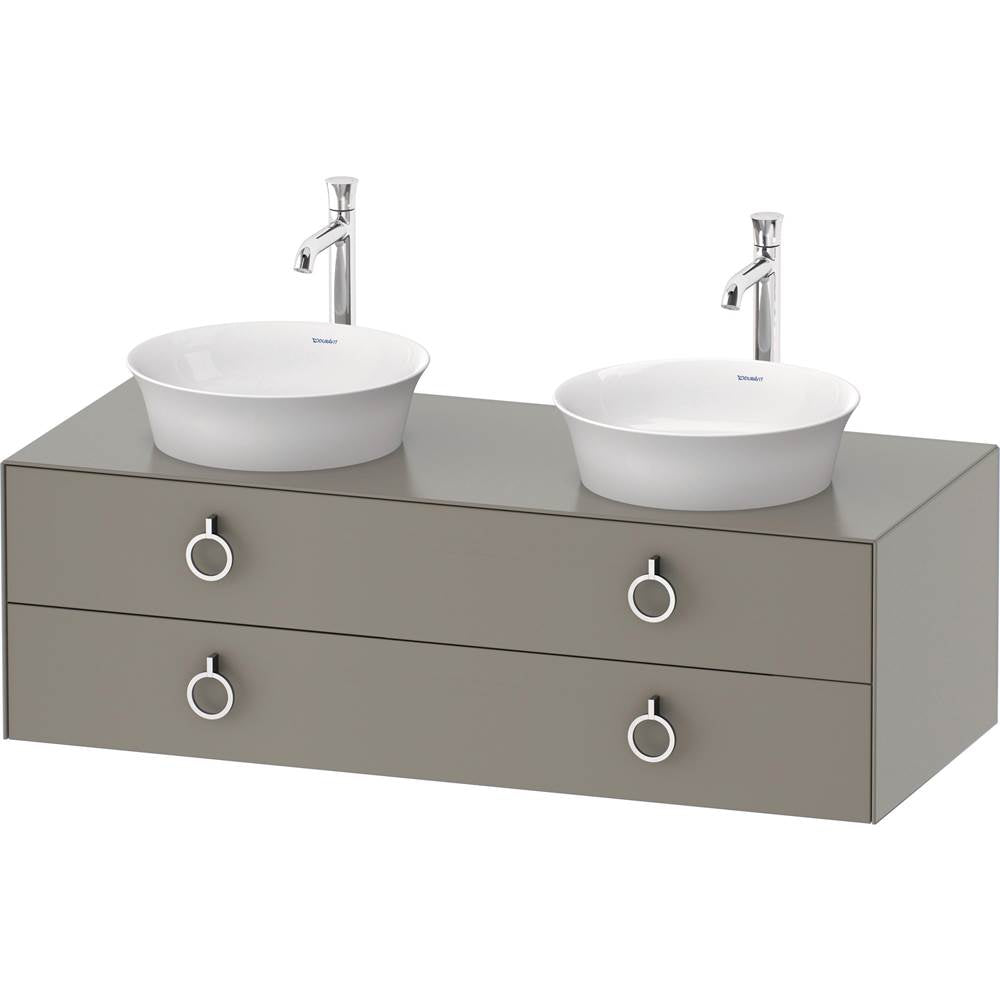 Duravit - White Tulip Wall-Mounted Vanity Unit Stone Gray - Stone Gray Satin Matte