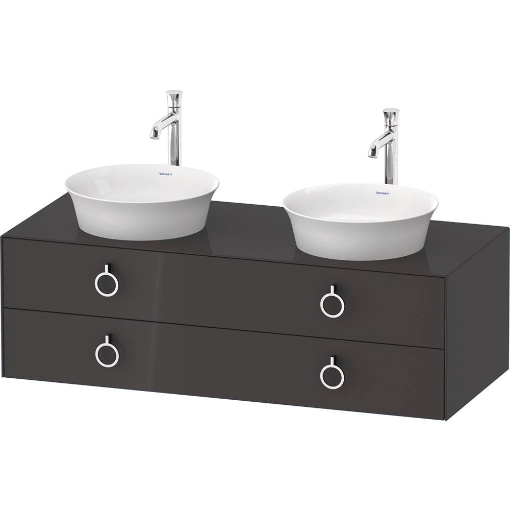 Duravit - White Tulip Wall-Mounted Vanity Unit Graphite - Graphite High Gloss