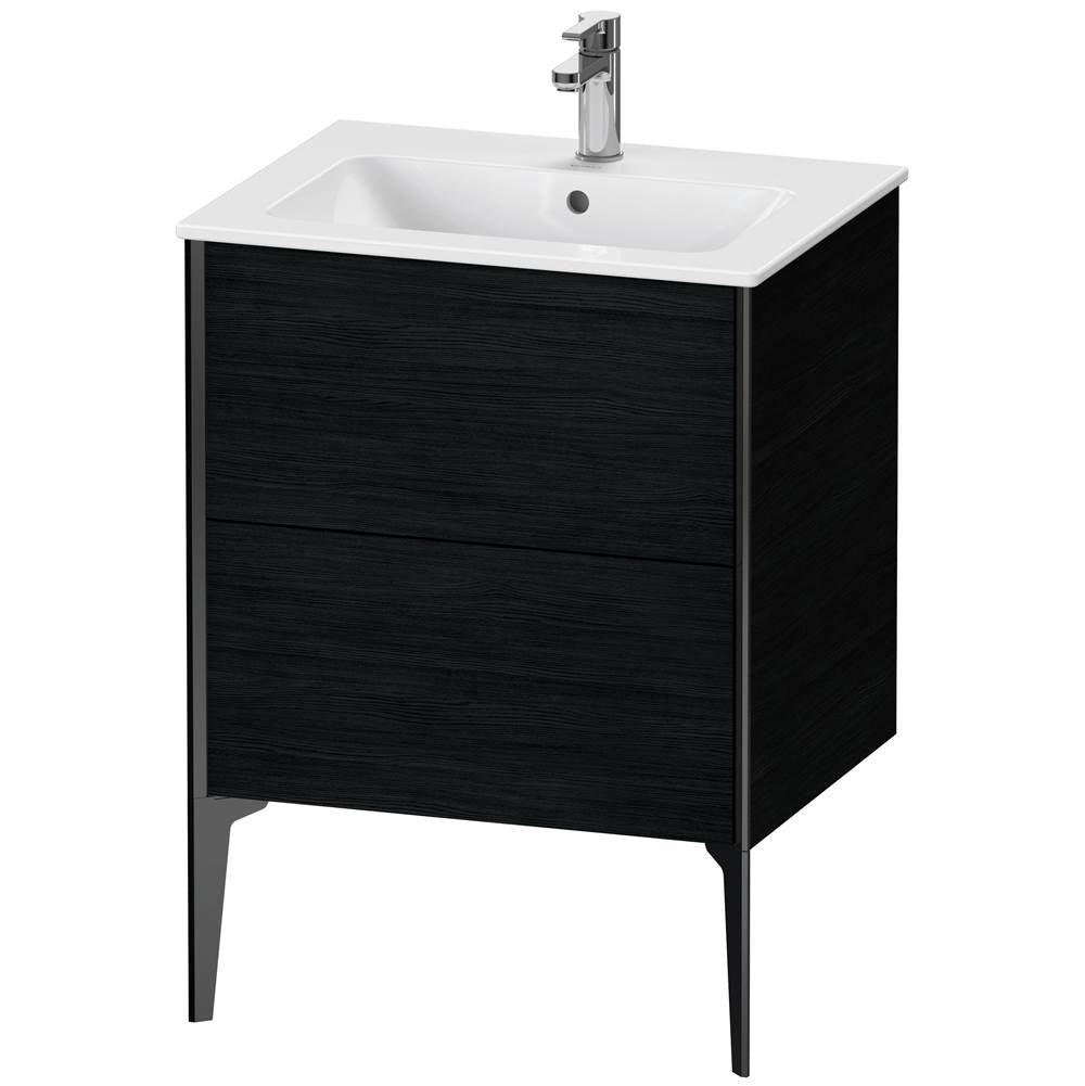Duravit - XViu Two Drawer Floorstanding Vanity Unit Oak Black - Black Oak