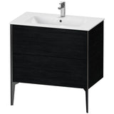 Duravit - XViu Two Drawer Floorstanding Vanity Unit Oak Black - Black Oak