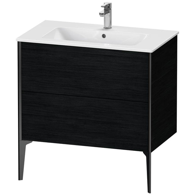 Duravit - XViu Two Drawer Floorstanding Vanity Unit Oak Black - Black Oak