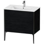 Duravit - XViu Two Drawer Floorstanding Vanity Unit Oak Black - Black Oak