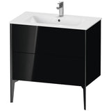 Duravit - XViu Two Drawer Floorstanding Vanity Unit Black - Black High Gloss