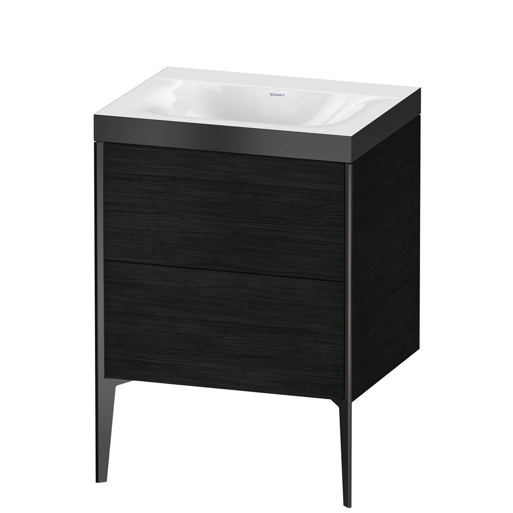 Duravit - XViu Two Drawer C-Bonded Floorstanding Vanity Kit Oak Black - Black Oak