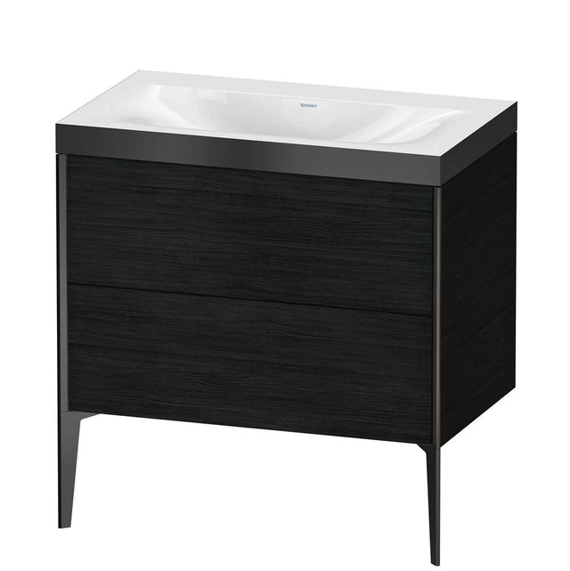 Duravit - XViu Two Drawer C-Bonded Floorstanding Vanity Kit Oak Black - Black Oak