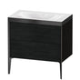 Duravit - XViu Two Drawer C-Bonded Floorstanding Vanity Kit Oak Black - Black Oak