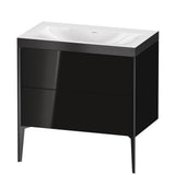Duravit - XViu Two Drawer C-Bonded Floorstanding Vanity Kit Black - Black High Gloss