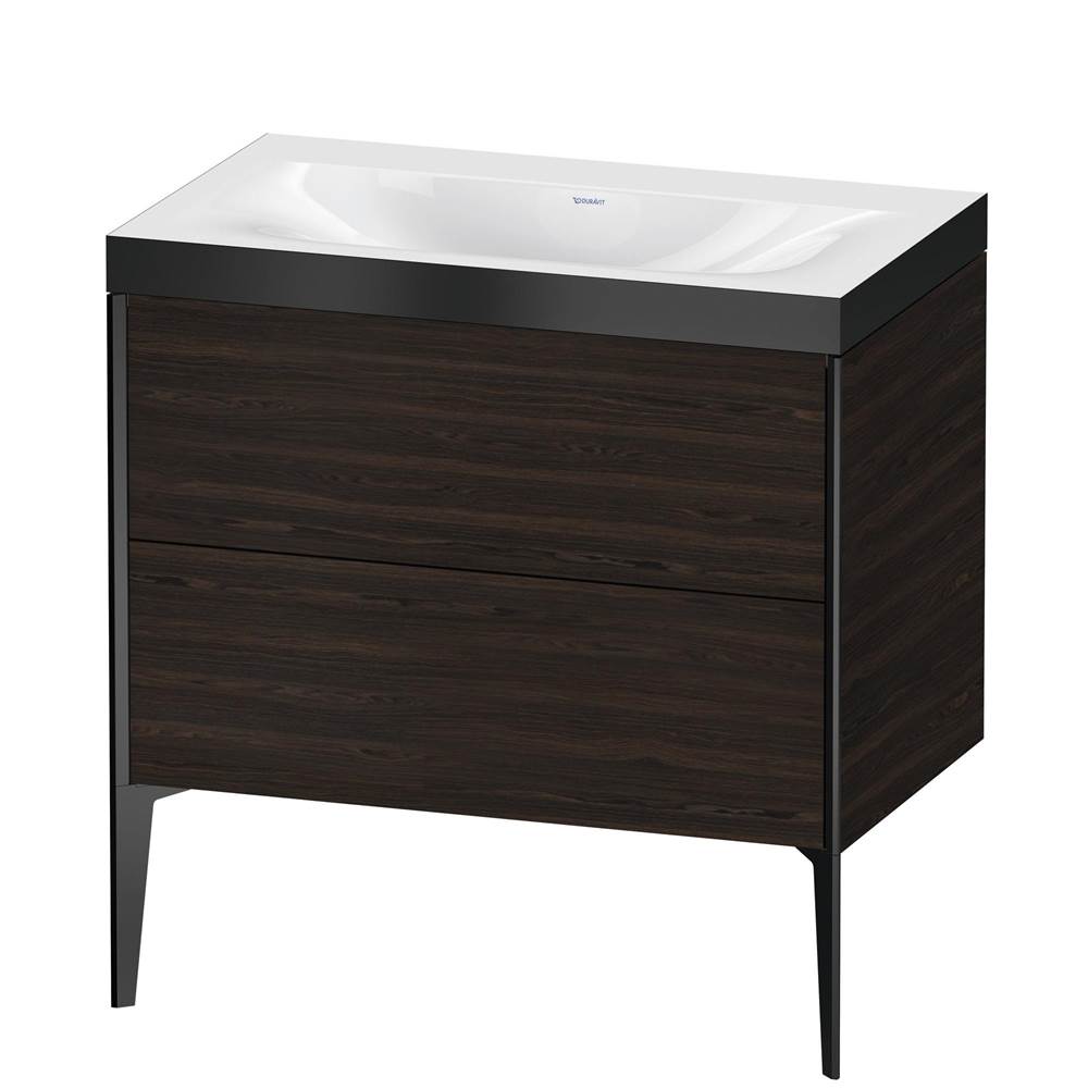 Duravit - XViu Two Drawer C-Bonded Floorstanding Vanity Kit Walnut Brushed - Walnut Brushed