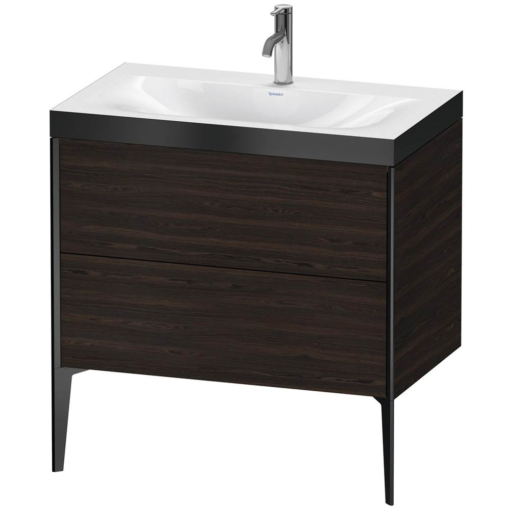 Duravit - XViu Two Drawer C-Bonded Floorstanding Vanity Kit Walnut Brushed - Walnut Brushed