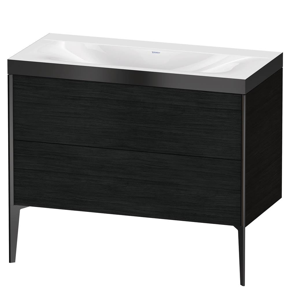Duravit - XViu Two Drawer C-Bonded Floorstanding Vanity Kit Oak Black - Black Oak