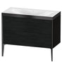 Duravit - XViu Two Drawer C-Bonded Floorstanding Vanity Kit Oak Black - Black Oak