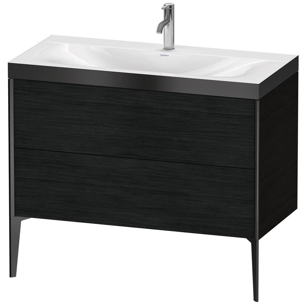 Duravit - XViu Two Drawer C-Bonded Floorstanding Vanity Kit Oak Black - Black Oak