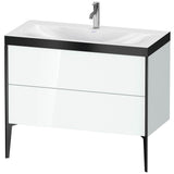 Duravit - XViu Two Drawer C-Bonded Floorstanding Vanity Kit White - White High Gloss