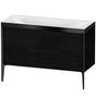 Duravit - XViu Two Drawer C-Bonded Floorstanding Vanity Kit Oak Black - Black Oak