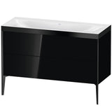 Duravit - XViu Two Drawer C-Bonded Floorstanding Vanity Kit Black - Black High Gloss