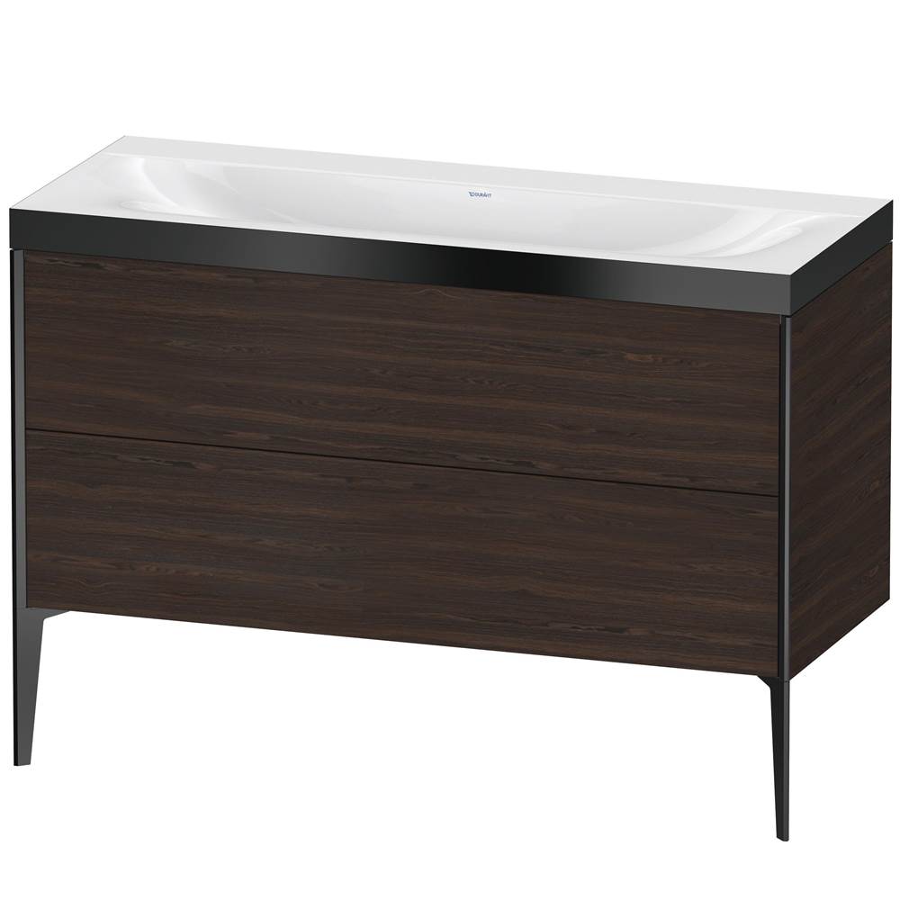 Duravit - XViu Two Drawer C-Bonded Floorstanding Vanity Kit Walnut Brushed - Walnut Brushed
