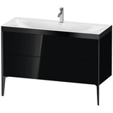 Duravit - XViu Two Drawer C-Bonded Floorstanding Vanity Kit Black - Black High Gloss
