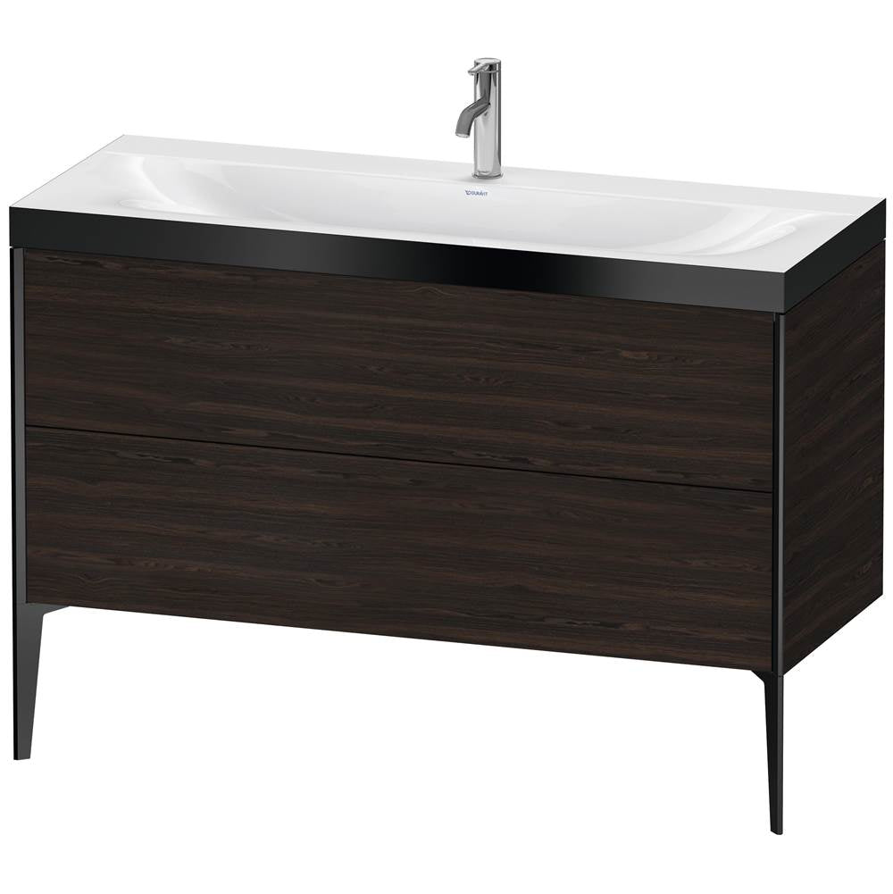 Duravit - XViu Two Drawer C-Bonded Floorstanding Vanity Kit Walnut Brushed - Walnut Brushed
