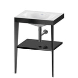 Duravit - XViu C-Bonded Vanity Kit with Sink and Metal Console Black - Black High Gloss