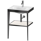 Duravit - XViu C-Bonded Vanity Kit with Sink and Metal Console White|Black - Black High Gloss