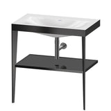 Duravit - XViu C-Bonded Vanity Kit with Sink and Metal Console Black - Black High Gloss