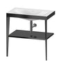 Duravit - XViu C-Bonded Vanity Kit with Sink and Metal Console Black - Black High Gloss