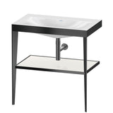 Duravit - XViu C-Bonded Vanity Kit with Sink and Metal Console White|Black - Black High Gloss